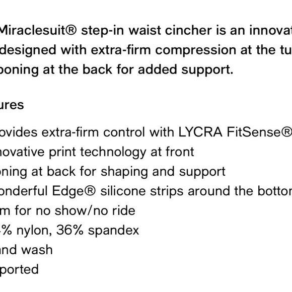 Miraclesuit Shapewear Waist Trainer Cincher Beige Extra Firm Control Plus Size - Picture 7 of 7